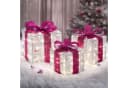 Elegear Weihnachtsfigur 3er Set LED Geschenkbox Rosa Bild 2