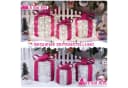 Elegear Weihnachtsfigur 3er Set LED Geschenkbox Rosa Bild 5