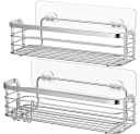 Elegear Duschablage Duschregal ohne Bohren 2 Stück Silber Edelstahl Bild 2