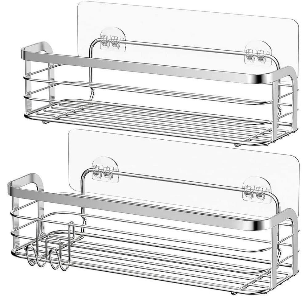 Elegear Duschablage Duschregal ohne Bohren 2 Stück Silber Edelstahl - Bild 2