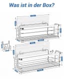 Elegear Duschablage Duschregal ohne Bohren 2 Stück Silber Edelstahl Bild 5