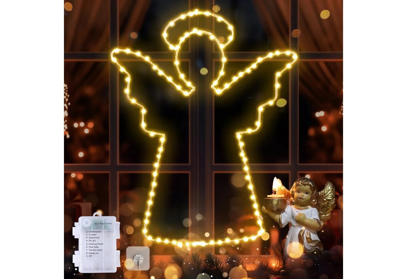 Elegear LED-Lichterkette Engel Weihnachtsdeko Innen/Außen - Bild 2