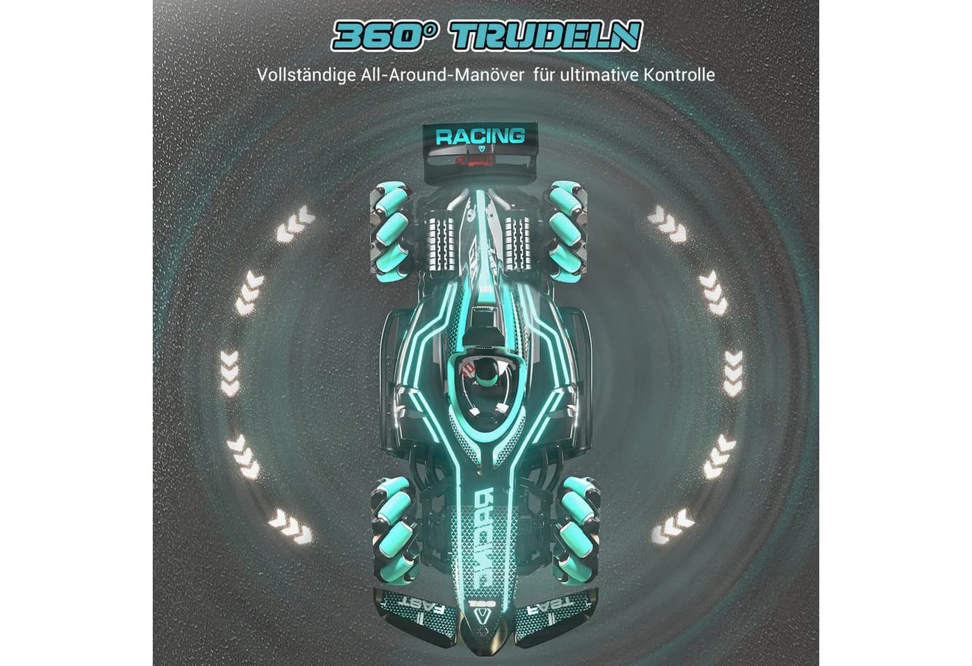 Quntis RC-Auto Ferngesteuert mit LED-Lichtern Blau - Bild 5