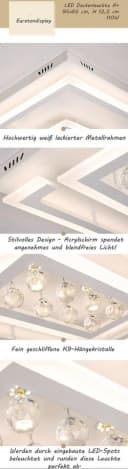Euroton LED Deckenleuchte Kristall Fernbedienung stufenlos einstellbar Bild 5