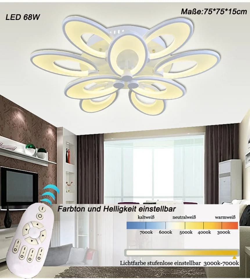 Eurohandisplay LED Deckenleuchte dimmbar mit Fernbedienung - Bild 2