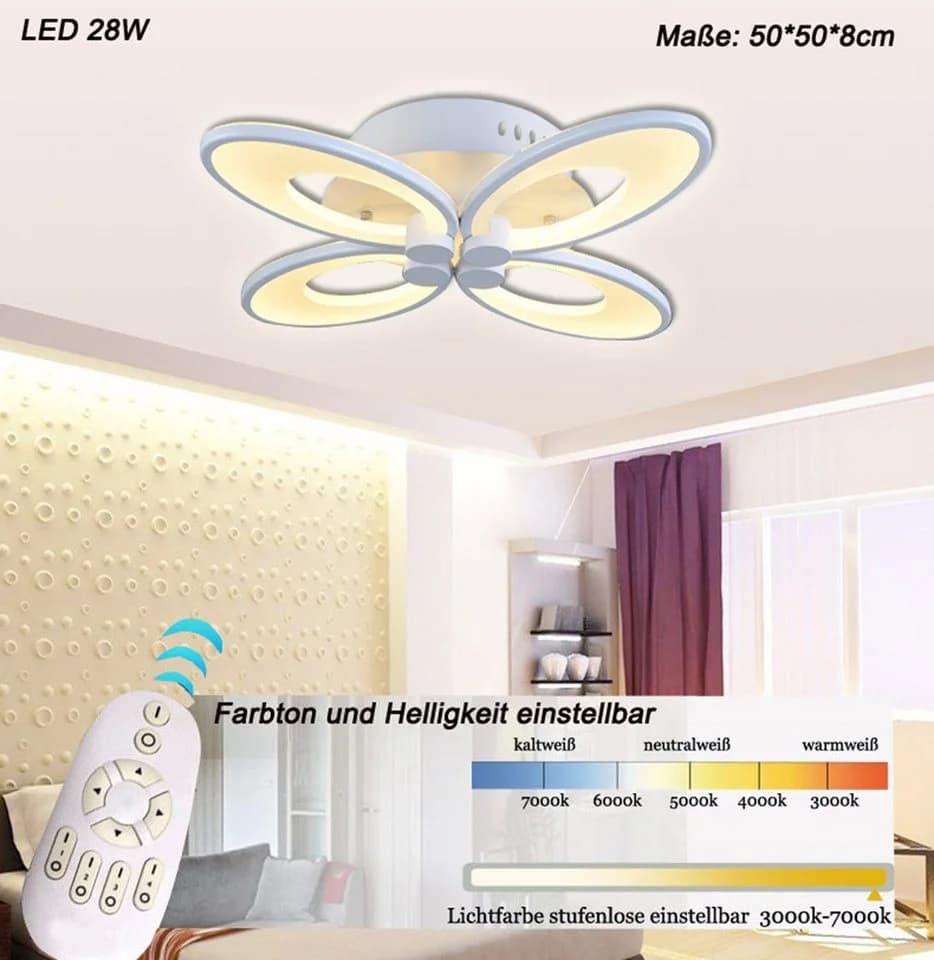 Eurotondisplay LED Deckenleuchte mit Fernbedienung dimmbar - Bild 2
