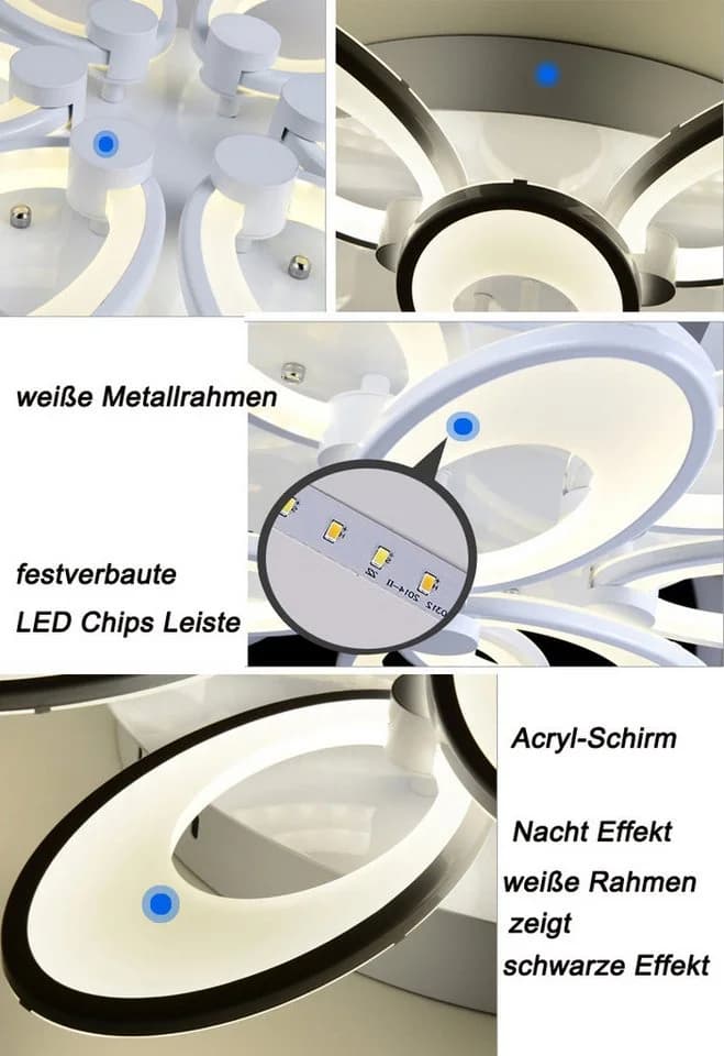 Eurotondisplay LED Deckenleuchte mit Fernbedienung dimmbar - Bild 3