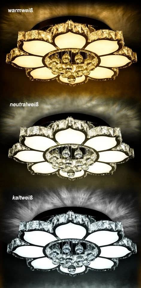 Eurotondisplay LED Deckenleuchte Kristall Fernbedienung Modern - Bild 4