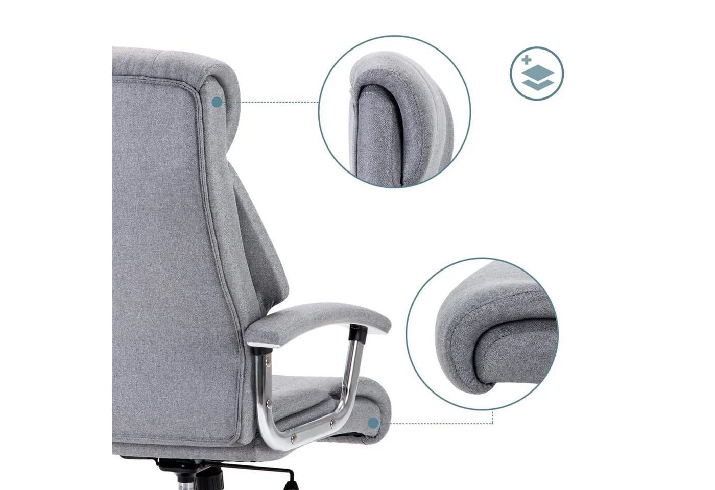 Intimate WM Heart Ergonomischer Bürostuhl Stoff Grau - Bild 3
