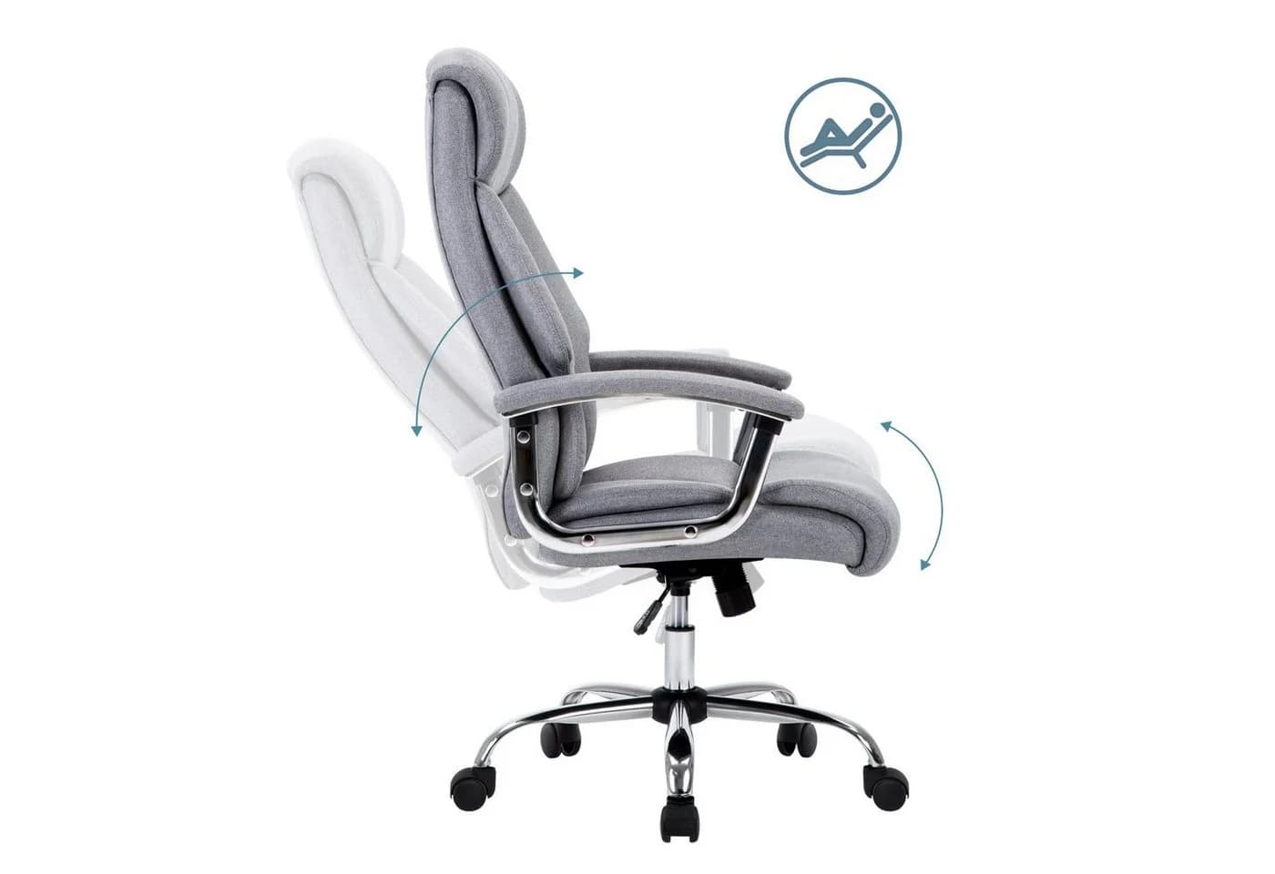 Intimate WM Heart Ergonomischer Bürostuhl Stoff Grau - Bild 5
