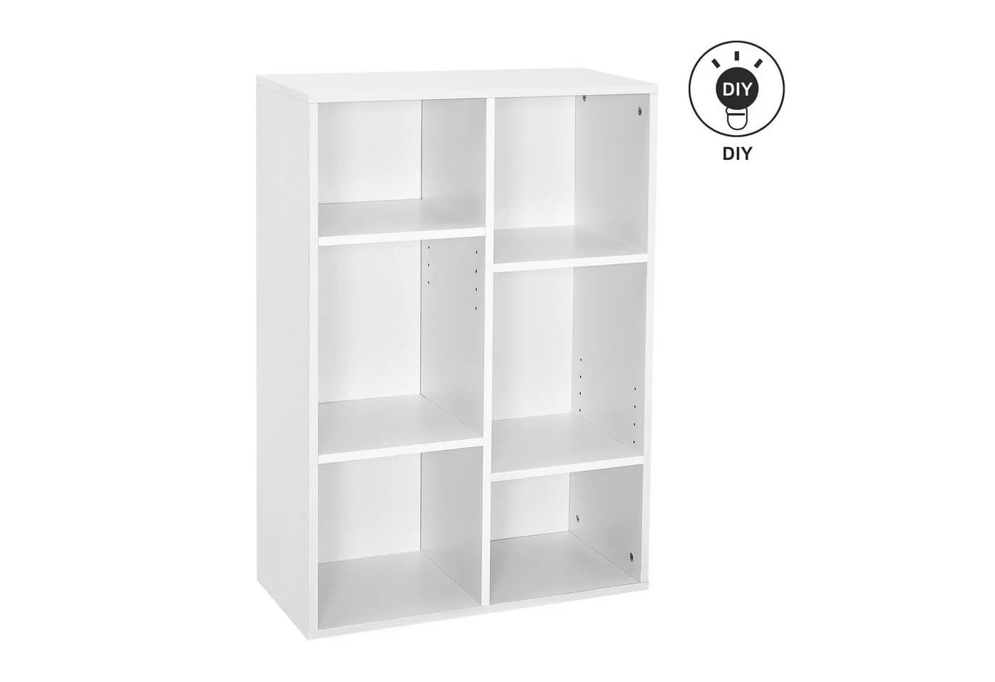 Mondeer Bücherregal Bücherschrank Würfelregal 6 Fächer Weiß - Bild 4