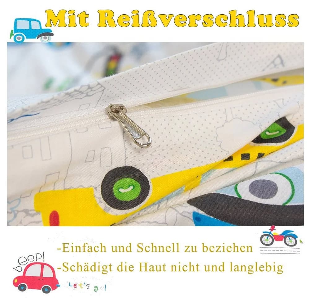 Babybettwäsche Zoo-Stil Autos-Muster - Bild 3