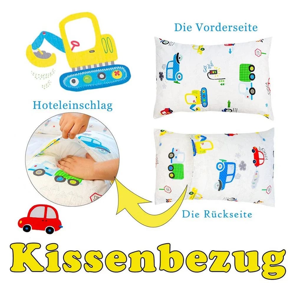 Babybettwäsche Zoo-Stil Autos-Muster - Bild 4