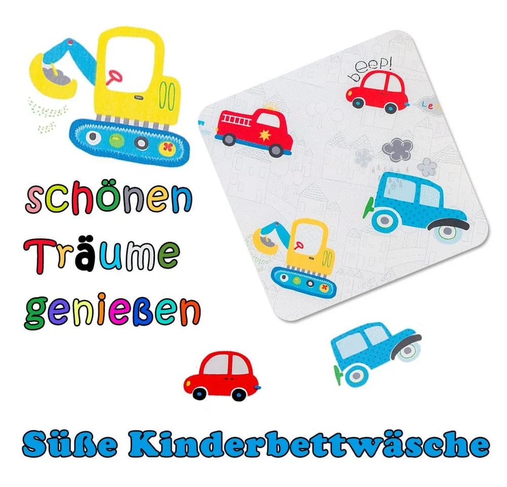 Babybettwäsche Zoo-Stil Autos-Muster - Bild 5