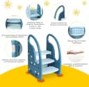 Onasti Tritthocker Dreistufiger Kinderhocker Blau Kunststoff Bild 1