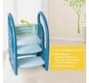 Onasti Tritthocker Dreistufiger Kinderhocker Blau Kunststoff Bild 4