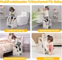 Onasti Tritthocker Kinder Höhenverstellbar Grau Kunststoff Bild 5