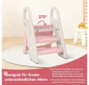 Onasti Tritthocker 3 Stufen Faltbar Rosa/Weiß Bild 5
