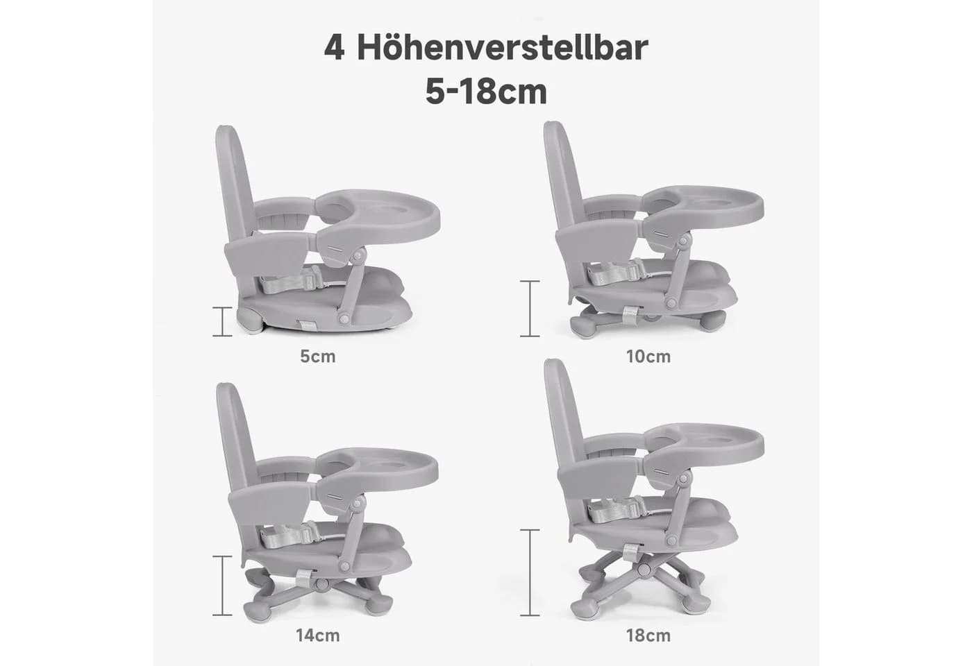 YOLEO Booster Sitzerhöhung für Babys, faltbar und tragbar für Unterwegs - Bild 4