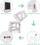 YOLEO Kinderstuhl 2 in 1 Lernturm mit Magnettafel Weiß Bild 4