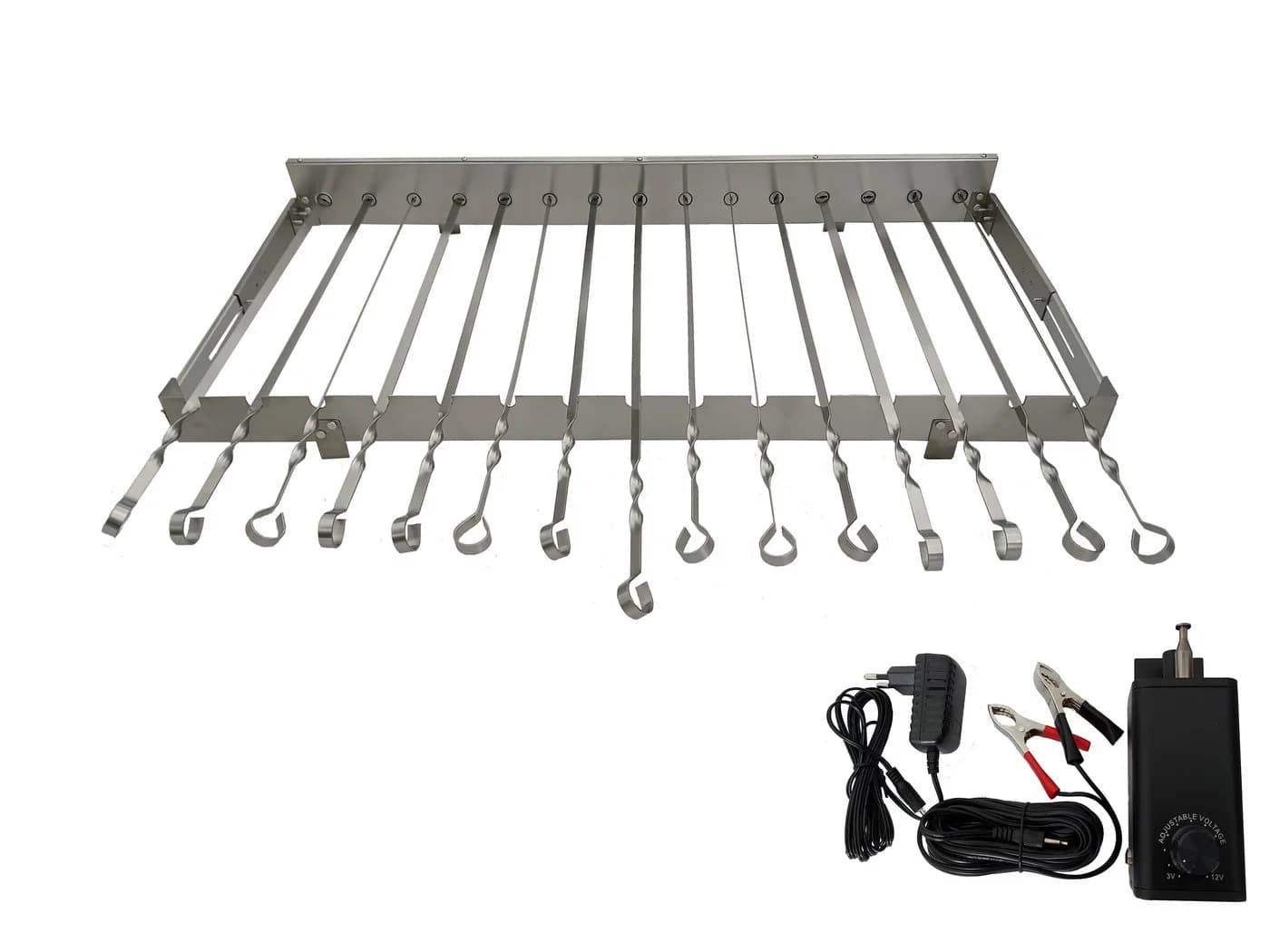 walexo Spießdreher 3-12V regelbar mit 15 Edelstahlspieße - Bild 2