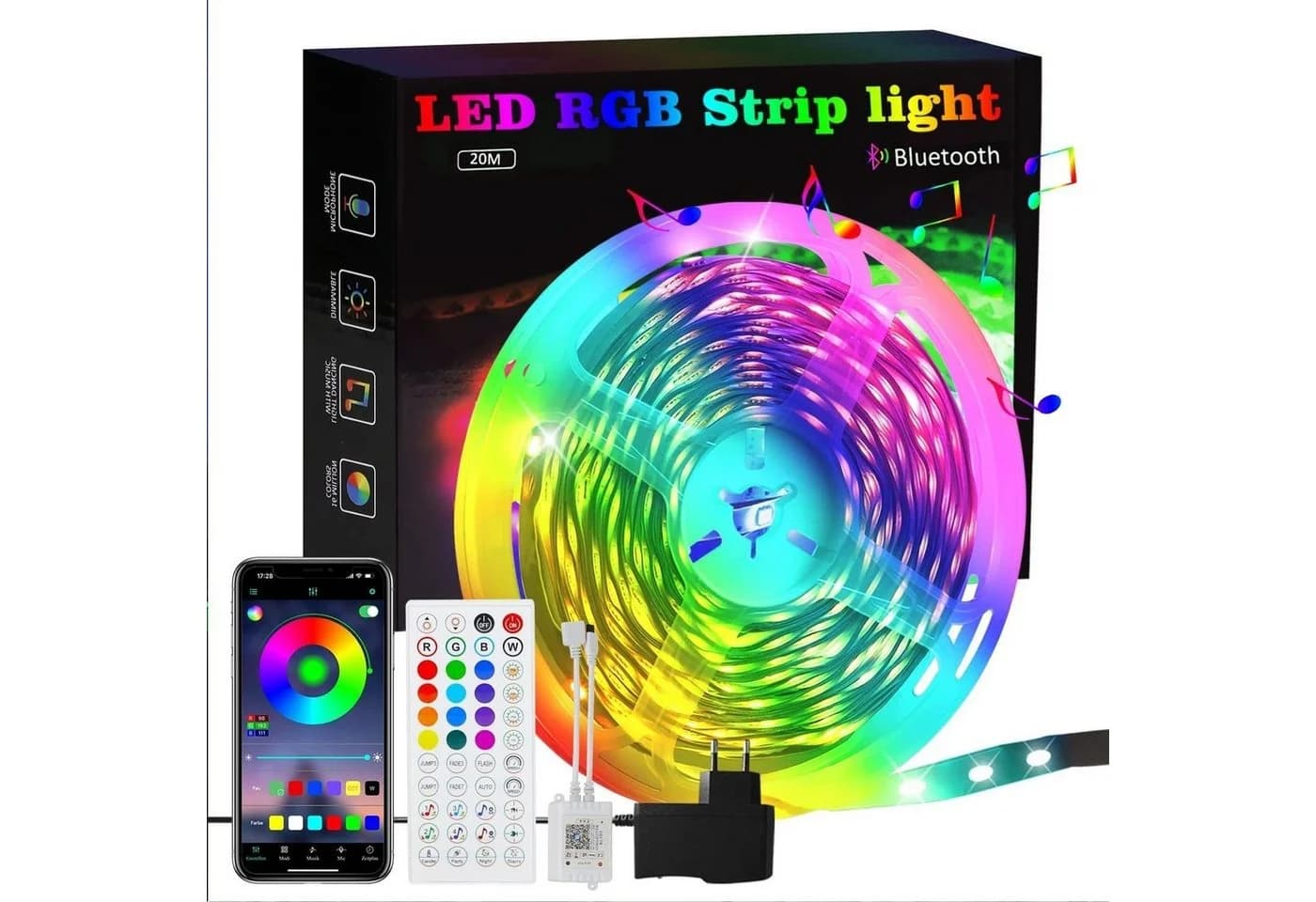 ZMH LED-Streifen RGB 20M mit Fernbedienung & App Steuerung - Bild 2