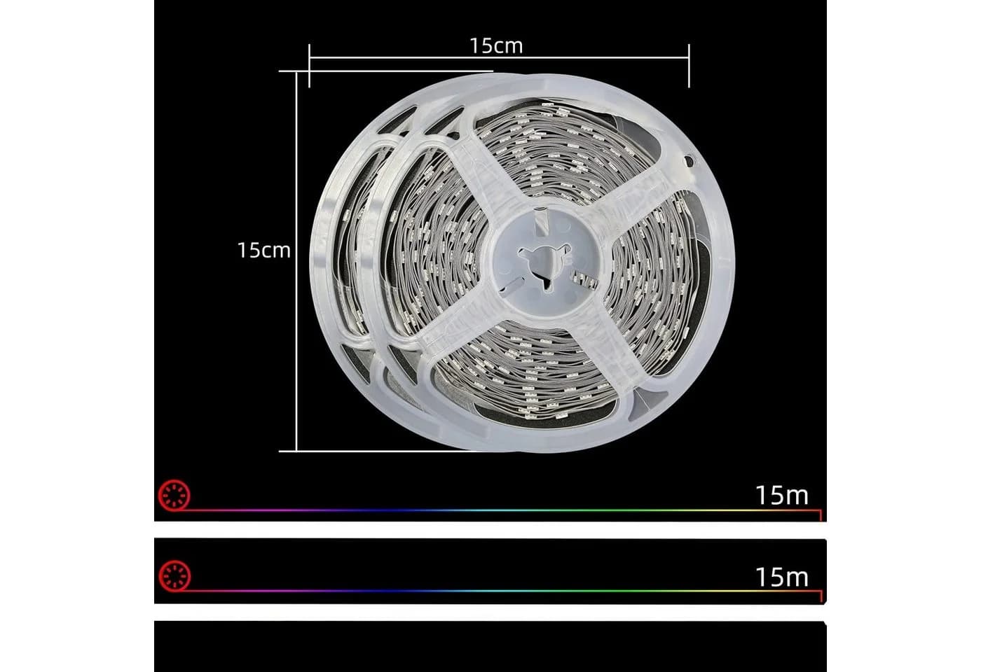 ZMH LED-Streifen 30m Bluetooth Dimmbar RGB mit Fernbedienung - Bild 3