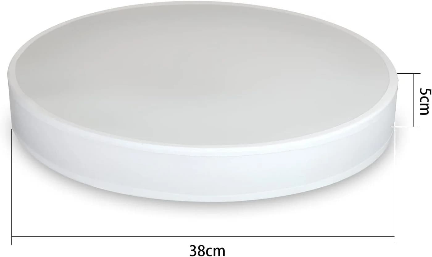 ZMH LED Deckenleuchte Weiß Rund mit Stoffschirm dimmbar - Bild 5