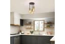ZMH LED Deckenleuchte 3/6 Flammig Deckenstrahler Schwarz-Gold E27 Bild 1