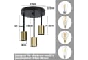 ZMH LED Deckenleuchte 3/6 Flammig Deckenstrahler Schwarz-Gold E27 Bild 3