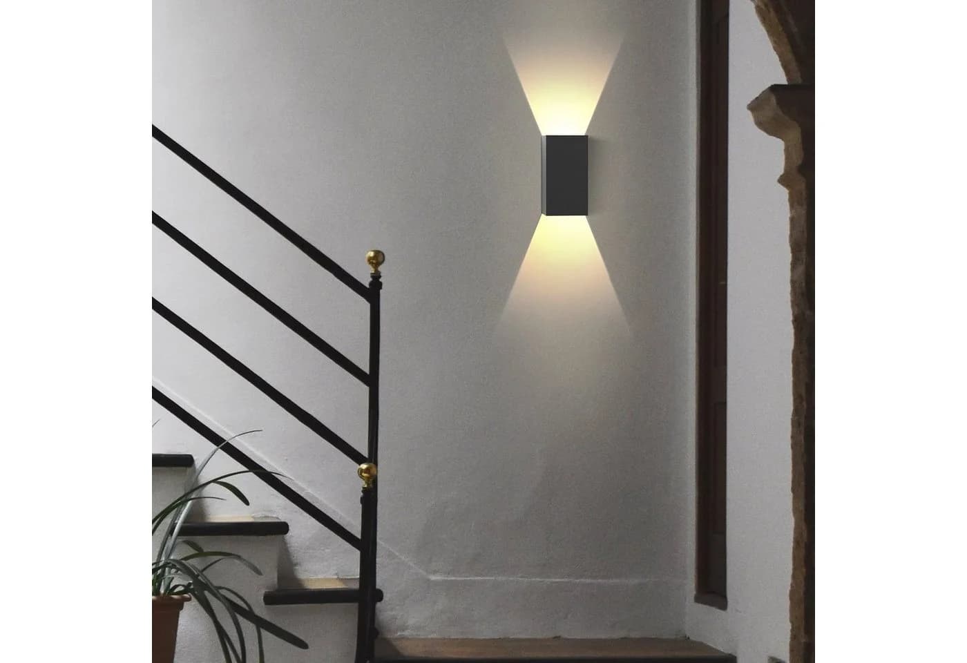 ZMH LED Wandleuchte Schwarz 5W 3000K Warmweiß - Bild 5
