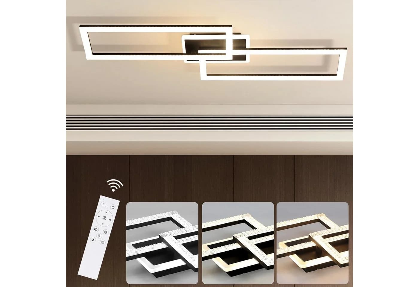 ZMH LED Deckenleuchte Kristall Modern 80cm - Bild 2
