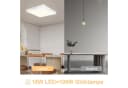 ZMH LED Deckenleuchte Wohnzimmer 23cm Weiß Modern 18W Bild 1