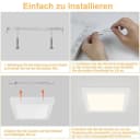 ZMH LED Deckenleuchte Wohnzimmer 23cm Weiß Modern 18W Bild 4