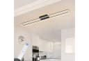ZMH LED Deckenleuchte Whonzimmer 108cm Kristall Rechteckig Modern Dimmbar Deckenlampe 40W Bild 3