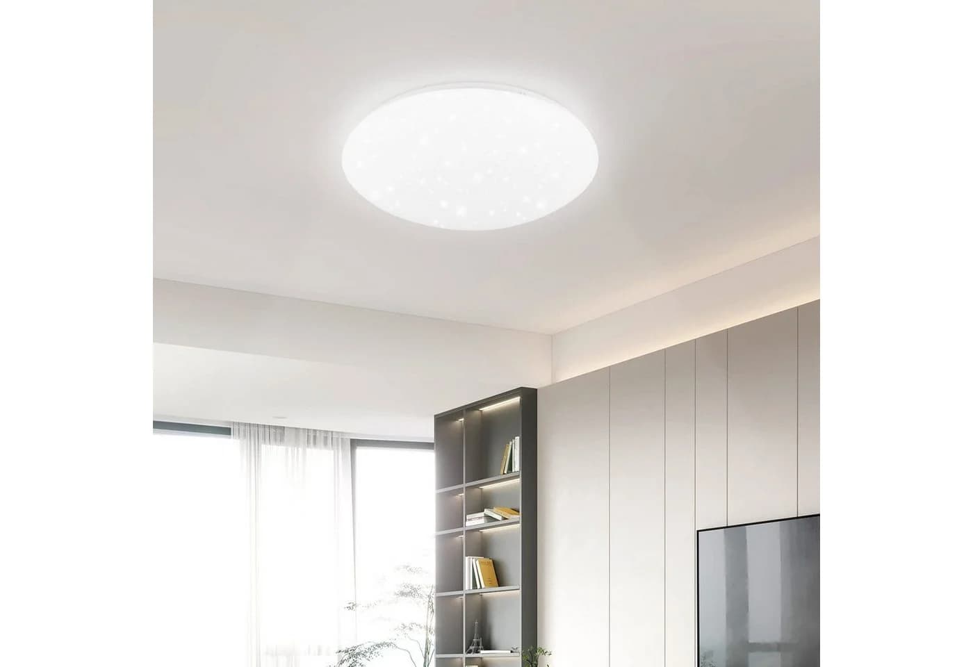 Moderne Deckenlampe mit Sternenhimmel