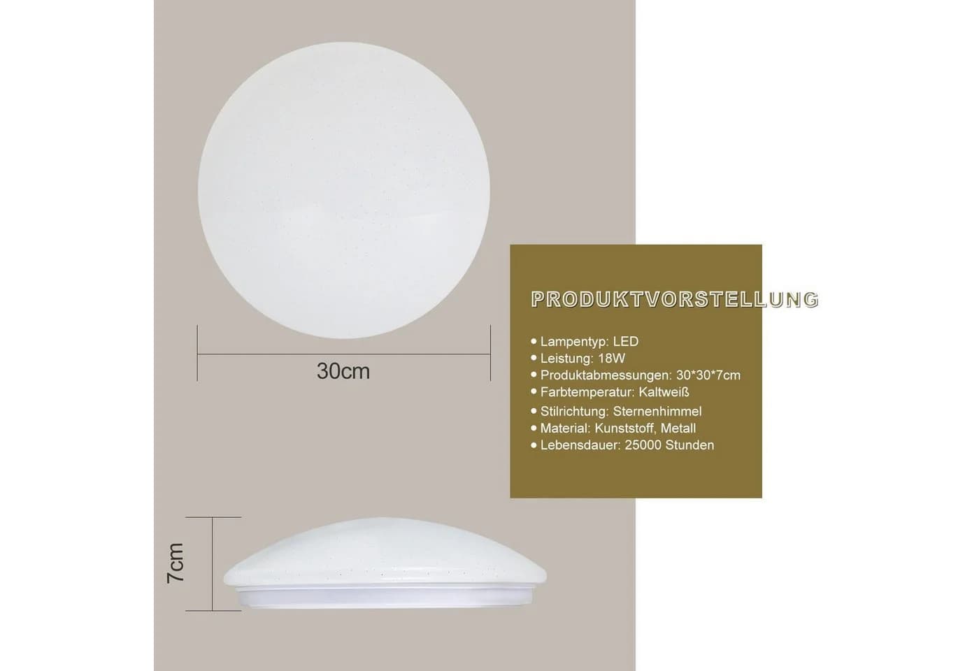 Moderne Deckenlampe mit Sternenhimmel - Bild 4