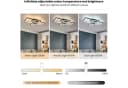Riserva LED Deckenleuchte Schwarz 54W Stufenlos Dimmbar mit Fernbedienung Bild 5
