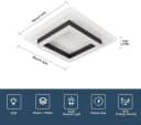 Riserva Moderne Quadratische LED Deckenleuchte Schwarz Weiß 30W Neutralweiß Bild 3