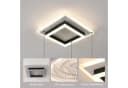 Riserva Moderne Quadratische LED Deckenleuchte Schwarz Weiß 30W Neutralweiß Bild 4