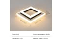 Riserva LED Deckenleuchte Modern Quadrat Schwarz Weiß 24W Warmweiß Bild 3