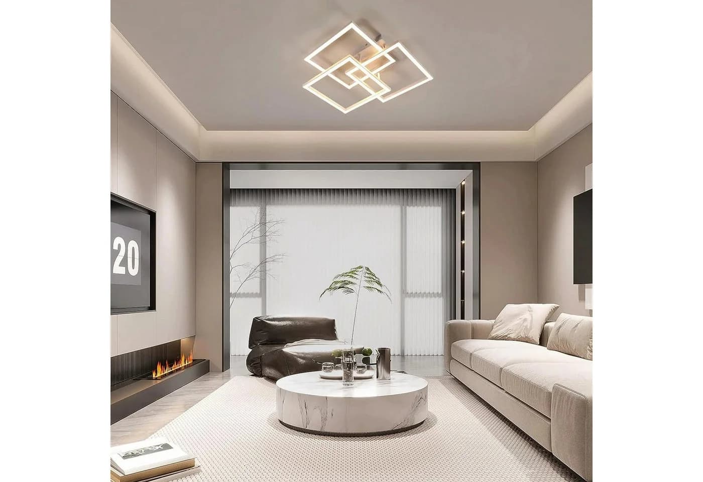 Riserva LED Deckenleuchte dimmbar 40W weiß mit Fernbedienung