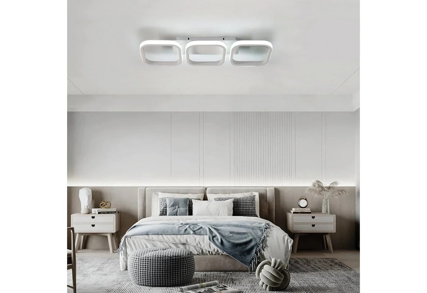 Riserva LED Deckenleuchte 3-fach Parallel Weiß 32W 6500K