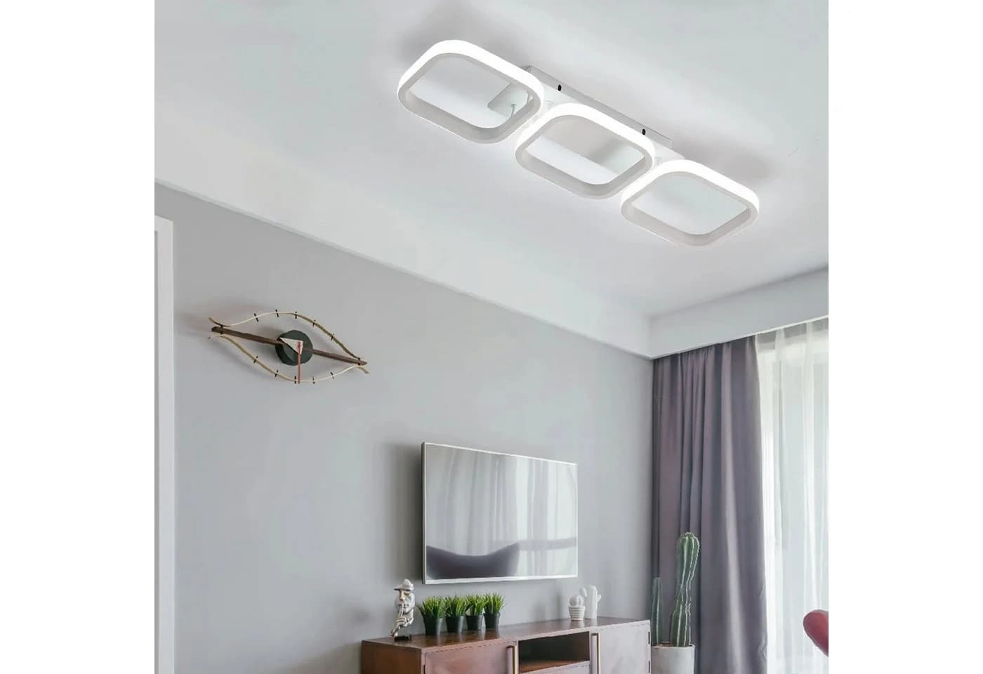 Riserva LED Deckenleuchte 3-fach Parallel Weiß 32W 6500K - Bild 4