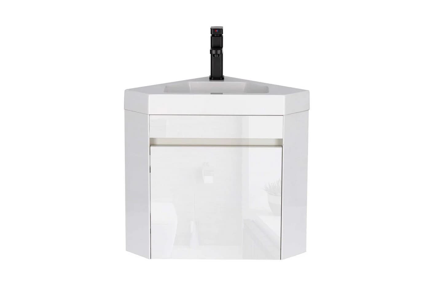 UEV Waschtisch mit Unterschrank Eckschrank Weiß - Bild 2