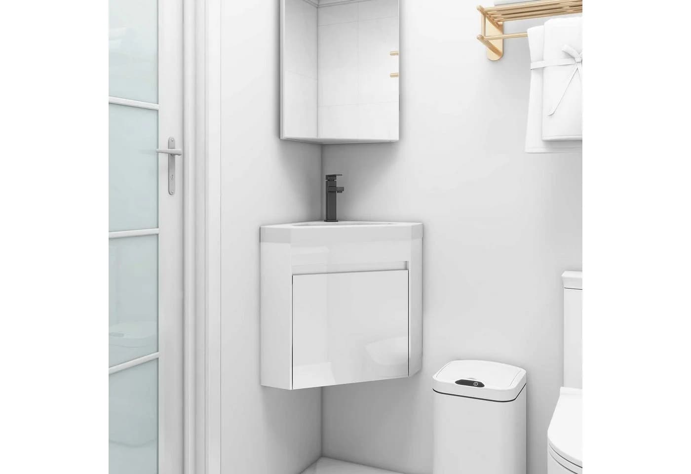 UEV Waschtisch mit Unterschrank Eckschrank Weiß - Bild 4