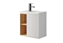 UEV Waschtisch 50,5 cm Komplett-Set mit Harzbecken Wasserhahn Pop-up-Ablassventil Bild 2