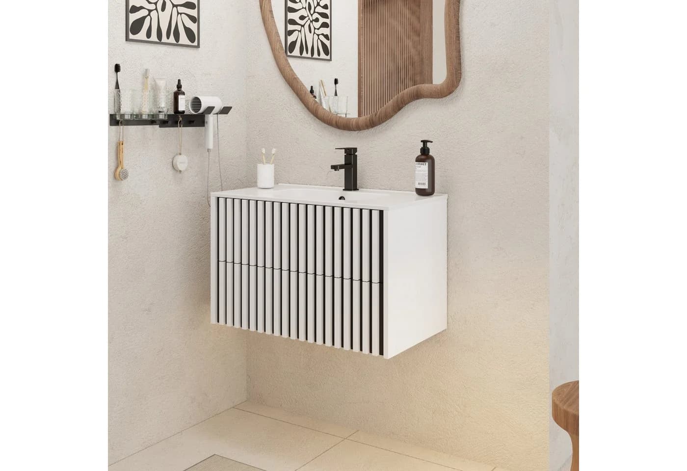 UEV Waschtisch mit Unterschrank 90 cm Weiß
