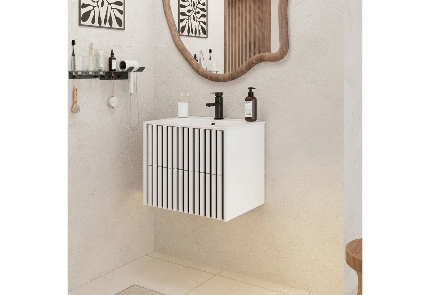 UEV Waschtisch mit Unterschrank 90 cm Weiß