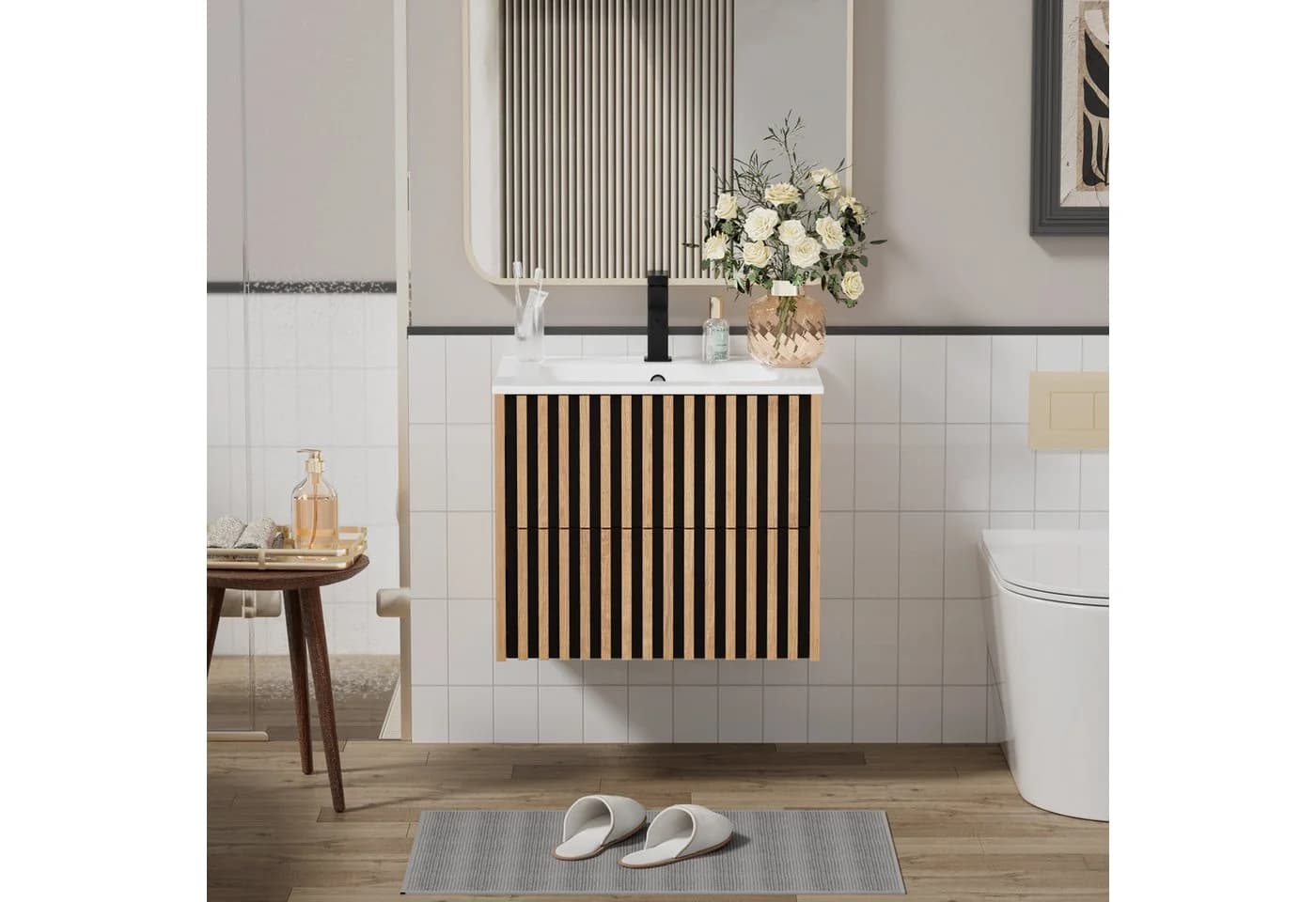 UEV Waschtisch mit Unterschrank Set Badmöbel Gäste-WC - Bild 3